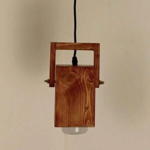 Focal Brown Solid Wood Single Hanging Light